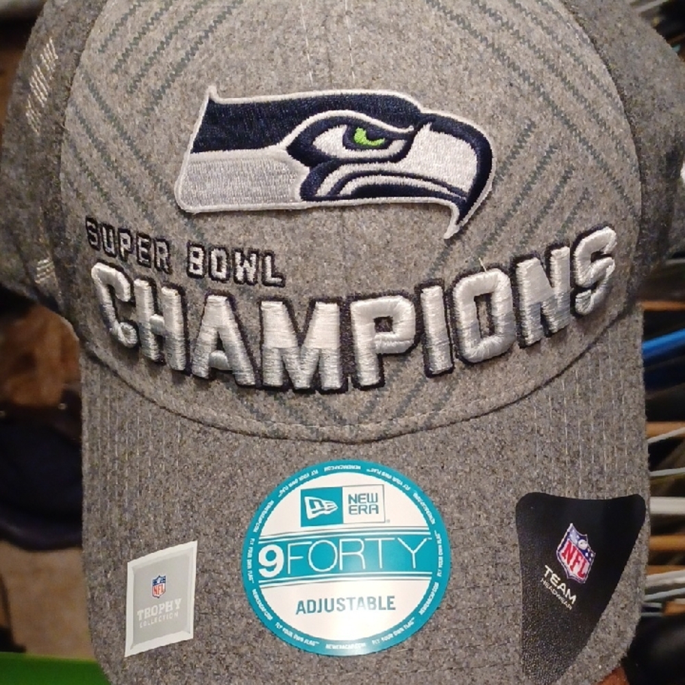 New Era Gray Seattle Seahawks Super Bowl Champions Cap